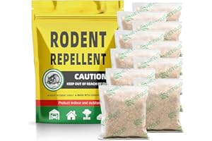 FONLIR Rodent Repellent, Mice Repellent, Mouse Repellents Outdoor, Extra-Strength Mice Deterrent, Rat Deterrent Indoor, Keep Mice Out,Mice Control, Better than Ultrasonic-10 Pouches