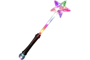 Glowtopia LED Premium Star Wand Magic Flashing Toy (Single Pack)