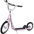 HOMCOM Adult Teen Push Scooter Kids Children Stunt Scooter Bike Bicycle Ride On Alloy Wheel Pneumatic Tyres