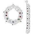 YUVAAN CRYSTAL Silver Plated Broad and Heavy Colourful CZ Payal Pajeb Traditional Anklet for Girls