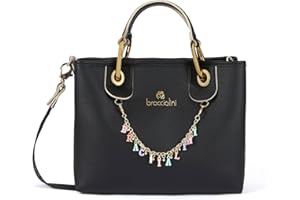 Braccialini Borsa a mano, con chiusura bottone calamitato e doppi manici comodi. Presenta un particolare portachiavi con pendenti a lettera che formano il logo, removibile per poterlo indo