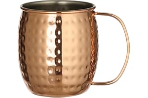 HENDI Bicchiere Moscow Mule, 500ml, Cocktail Mug, tazza da cocktail in acciaio inox placcato rame, finitura lucida, ø97x(H)100mm