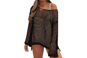 JUSTAY COMF Damskie okrycie kąpielowe stroje plażowe moda morska lato bikini zakrycie na lato jeden rozmiar czarny