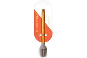 SILK ROUTE SPICE COMPANY Silk Route Home Acacia Wood & Grey Silicone Basting Brush