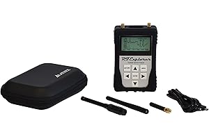 RFandEMF RF Explorer 6G Combo Handheld Spectrum Analyzer with Colored Protection Boot & Case, USB Cable & Free Downloadable Software for Windows and Mac includes RF and Wi-Fi Analyzer (Black)