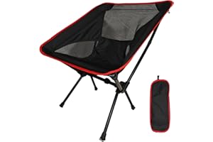 PistonVan Silla Camping Plegable pequeña, con Bolsa de Almacenamiento,Ultra Ligera,para Camping,Pesca, Picnic,Acampada, Festival, Jardin,terraza (Negro)