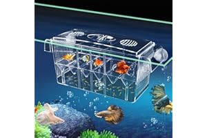 CSPone CSPone Ablaichkasten Aquarium Klein Laichbecken Aquarium Fisch-Züchterbox Zuchtbecken Aufzuchtbecken Noppen Transparent Trennwand für ​Fische