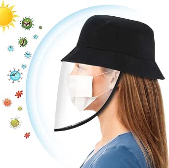 AGPTEK Cappello Protettivo, Cappello Pescatore Antiappannante per Isolare  Virus Batteri Saliva e Polvere Copertura Protettiva per Tutti i Volti  Camminata all'Aperto Viaggi Pesca ECC : Fai da te