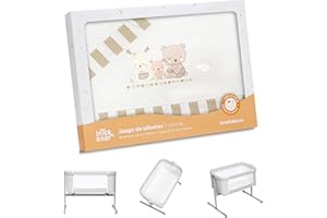 Interbaby - Juego de sábanas para minicuna Love, Color Beige