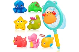 Jovicos Badespielzeug Baby ab 1 Jahr, Ohne Loch Wasserspielzeug für Kinder, 9 Stück Badewannenspielzeug Pool Spielzeug Geschenke für Jungen und Mädchen