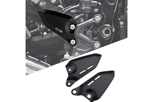 LEDISHUN Motorcycle Accessories Rider Front Foot Peg Footrest Rear set Heel Plates Guard Protector (for Kawasaki Vehicle) Z900RS CAFE Z900RS (Black)