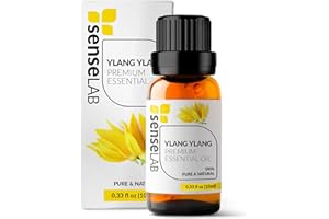 SenseLAB Ylang-Ylang olejek eteryczny – 100% czysty, naturalny olejek ylang-ylang o jakości terapeutycznej do dyfuzora aromaterapii, olejek do pielęgnacji skóry i włosów (10 ml)