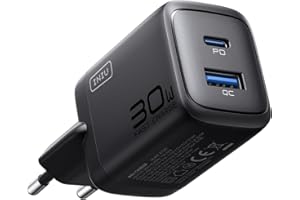 ‎INIU INIU Ładowarka 30W USB C, 2-portowy Zasilacz [USB-C + USB-A], Szybka Ładowarka PD 3.0, Zasilacz USB C do iPhone 16 15 14 Pro Max, iPad Air Mini, Samsung S24 Ultra, Google, telefonów komórkowych itp.