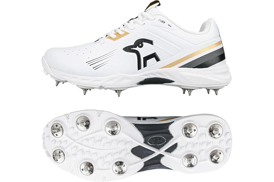 Kookaburra KC 3.0 Spike Cricket Shoe - Gold/Black