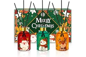 ‎SCENTORINI SCENTORINI Raumduft Apfel Zimt, Weihnachten Raumerfrischer mit Zedernholz, Room Fragrance, 3 x 50 ml, Duftstäbchen Raumduft, Lufterfrischer, Duftvase für Weihnachtsdeko, Räume, Badezimmer