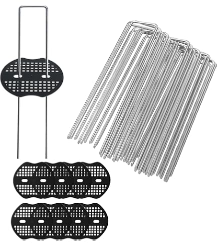 REOVE U-förmige Rasenstifte, Grün – 50 Stück, 150 Mm, Für Kunstrasen, Unkrautvlies & Planen