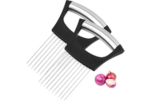 2 Stück Zwiebelschneider Manuell mit Zwiebelhalter,Effizientes Schneiden von Zwiebeln und Kartoffeln, perfekte Brotschneidemaschine für die Küche, FHISKUNYU