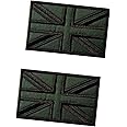 ANIPP British Flag Embroidery Patch with Velcro Fabric Pattern DIY Applique Iron-on Patches for Clothing Sew on for Bags Jackets Coats Trousers Hats 2 PCS, one size
