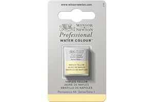 Winsor & Newton Aquarelle Professionnel - Peinture Aquarelle, Haute Luminosité, Résistante à la Lumière, Qualité Archive, Demi Godet, Couleur Nuance de Jaune de Naples