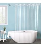 Rideau De Douche En PEVA 150x180 Cm - Imperméable, Anti-moisissure, Lavable - Avec 10 Crochets