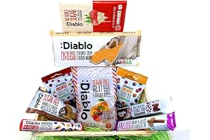 PURE SOURCE NUTRITION Diablo Diabetic No Added Sugar Hamper Box - 9 Guilt-Free Treats: Coconut Cream Wafers, Fruit Jellies, Vanilla Cookies, Peanut Mix, Chocolate Puddles, Milk Chocolate Bars Hamper Box Basket by PSN