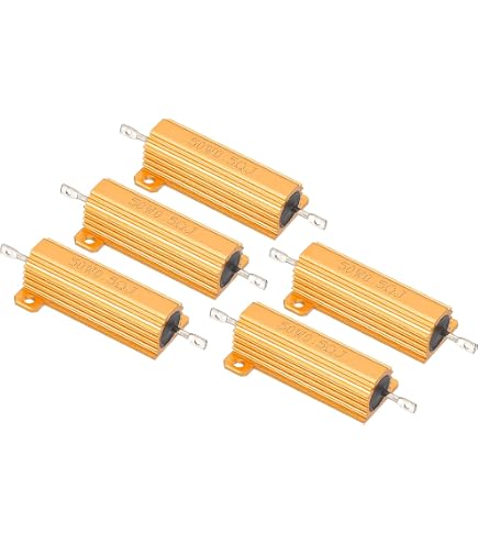 PATIKIL 2 Stück 100W 0.01 Ohm Aluminium Hülle Widerstand Gehäuse Draht Widerstände Schraube Tap Leistungswiderstand Goldton PATIKIL 2 Stück 100W 0.01 Ohm Aluminium Hülle Widerstand Gehäuse Draht Widerstände Schraube Tap Leistungswiderstand Goldton