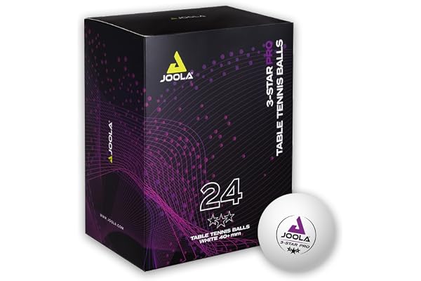 JOOLA Balles de ping-Pong 3-Star, Qualité Premium, 3 étoiles, Excellentes caractéristiques de Jeu et Longue durée de Vie, Compatibles Indoor et Outdoor