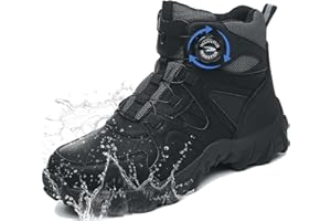 GUDECIUS Sicherheitsschuhe Arbeitsschuhe Herren Damen Wasserdicht Hoch Sicherheitsstiefel Leicht Stahlkappenschuhe Atmungsaktiv rutschfest 38-46 EU