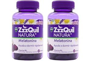 SALENGEI Zzzquil Natura Melatonina 60 Gominolas Para 2 PACK 2 Unidades ( 2 Envases de 60 gominolas)