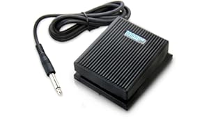 HQRP Fußschalter Sustain-Pedal für Alesis sr-16/sr-18/SR16/SR18 Portable CLASSIC Drum Machine Dämpfer-Pedal + HQRP Untersetzer