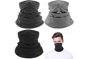 MUNSKT 3 szt. Unisex Ocieplacz na szyję, wielofunkcyjny kolarstwo/wiatroszczelny dekolt, zimowy ocieplacz na szyję szalik, osłona twarzy bandana maska narciarska na twarz, maska chroniąca przed