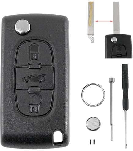 Chiave Pieghevole Alloggiamento Grezzo VA2 Per Peugeot Partner 208 207 - Foto 9