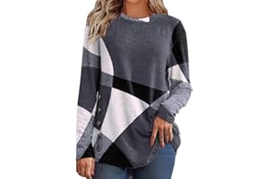 TOFOTL T Shirt Femme Marque Chic Tee Shirt Femme Humour Mode Mi Longue Imprimée Sweat Femme Sport Printemps Pas Cher