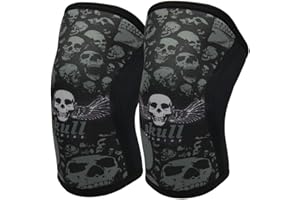 Jupiter Genouillères (1 paire), genouillères de compression 7mm pour squats, haltérophilie, haltérophilie, Cross Training pour hommes et femmes