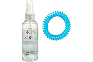 1 x Skin So Soft Dry Oil Spray Original 150ml & 1 x Brighter Outside Citronella Bracelet (Random Colour) Deet Free Alternative to Insect Repellent for Mosquito & Midge