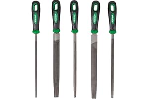 FALON TECH FT FALON-TECH Metall-Feilen-Set | Metall-Feilen-Satz | Flachfeile 200 mm | Halbrundfeile 200 mm | Rundfeile 200mm | Dreikantfeile 200mm | Vierkantfeile 200 mm | Kreutzhieb | Werkstattfeilen