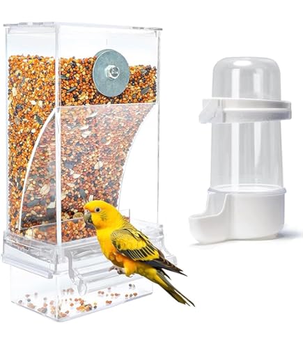Mangiatoia Automatica Per Uccelli - Con Altalena E Smerigliatrice Piedi, Acrilico Trasparente - Foto 12