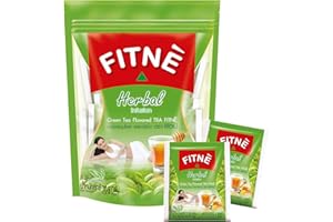 FITNÈ FITNE Green Tea Herbal Honey Lemon With Garcinia Senna Infusion Gentle Detox Cleanse High Antioxidant No Calories Stevia Sweetener, 30 Tea Bags