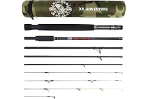 RIGGED & READY TRAVEL FISHING Rigged & Ready X Series Travel Fishing Rods. 6 Super Compact, Multi-Functional, Portable, Spin, Bass, Carp, Lure, Float, Fly Combos + Poles. 4 or 6 Tips & 5 to 25 Techniques Freshwater & Saltwater