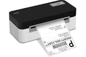 Helett® H30C Lite USB Direct Thermal 4×6 Shipping Label Printer(Barcode)Adjustable Label Size|203DPI Resolution|152mm/s Printing Speed Compatible with Windows,Mac,Linux Chrome OS|White(1Year Warranty)
