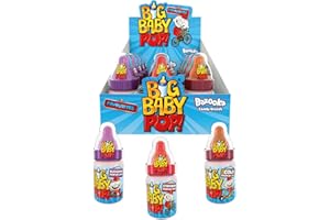 BAZOOKA CANDY BRANDS Topps Boîte Présentoir De 12 Big Baby Pop Favourites 384 G