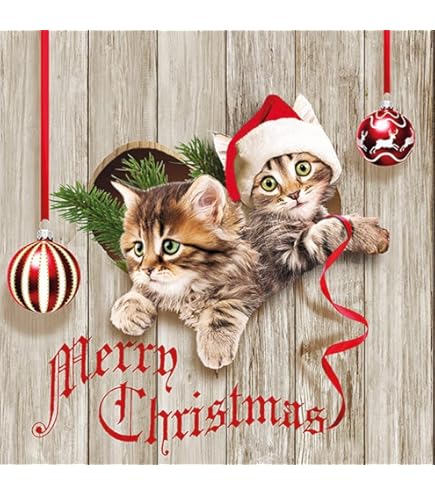 Lot De 20 Serviettes Chaton : Party Deco - Berceau Magique