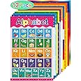 Yoklili 12 Educational Preschool Posters for Toddlers and Kids Classroom Nursery Homeschool Kindergarten Learning Alphabet Numbers Shapes Colors Days, 9 x 13.5 inches