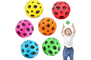 LXWINNER 6 Pezzi Bouncing Balls,Palla Lunare Rimbalzante,Palline Rimbalzanti per Bambini,Palla Space,Super High Bounciest Palline Rimbalzanti per Bambini, per atleti, bambini e animale domestico (6 Pezzi)
