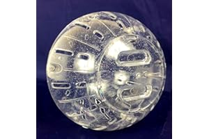 Global Pets Hamster Ball With Sparkle, 7" Hamster Disco Ball with Screw Fit Design (Clear)