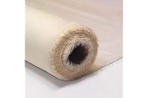 DISCOUNT FABRICS LTD Tessuto impermeabile Ripstop in nylon tinto resistente agli strappi 150 cm di larghezza (crema, metro completo)