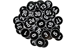 HREDZEO Plastic Key Tag,50 PCS Acrylic Numbered Tags Key Fobs Keyring Tags Discs 1 to 50