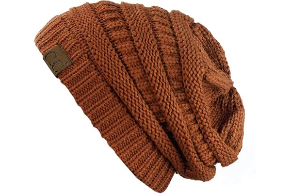 C.C Bonnet Slouch Unisexe tricoté, pour Un Look Fabuleux Lors de Vos activités Hivernales.