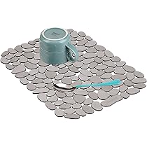 IDesign Pebblz Duschmatte - Blaue Kieselstein Matte Mit Saugnäpfen