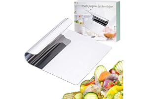 ZAWTR Gemüseschaufel Teigspachtel, Edelstahl Teigschneider Teigschaber Küchen Spachtel Schaber Schaufel, Vielzweck Küchenhelfer Kochschaufel Universalhelfer Teigkarte für Obst Gemüse Teig Brot Backen